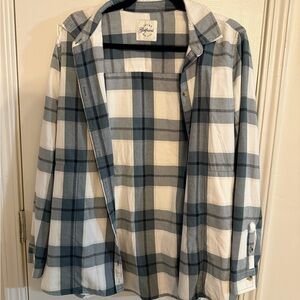Navy and White Checkered Shirt